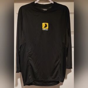 Men's Louis Garneau Black Cycling Jersey 3/4 Length Sleeve Back Pocket Size XL